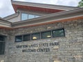 Grafton Lakes State Park Welcome Center sign