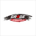 Grage automodification logo with white background Royalty Free Stock Photo