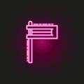 Gragger neon style icon. Simple thin line, outline of judaism icons for ui and ux, website or mobile application