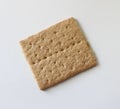 A Graham Cracker Square on a White Background Royalty Free Stock Photo