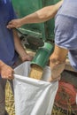 Grain bag filling