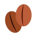 Grain, bean brown roasted coffee icon. Vector on white background Royalty Free Stock Photo