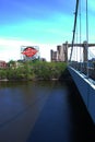 Grain Belt Beer Sign and Hennepin Avenue Bridge in Minneapolis