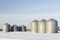 Grain bins Royalty Free Stock Photo