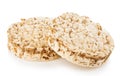 Grain crispbreads close-up isolated on a white background. Fitness concept Royalty Free Stock Photo