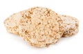 Grain crispbreads close-up isolated on a white background. Fitness concept Royalty Free Stock Photo