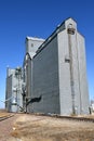 A grain elevator with a caged ladder Royalty Free Stock Photo