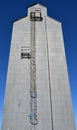 A grain elevator with a caged ladder Royalty Free Stock Photo