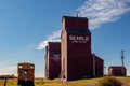 Grain elevator, Rowley Ghost Town. Rowley, Alberta, Canada Royalty Free Stock Photo