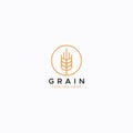 Grain Flour Wheat Minimalist Concept Business Brand Identity Logo Royalty Free Stock Photo