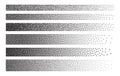 Grain gradient dotted halftone lines. Vector abstract stippling textured grunge brushes, design elements Royalty Free Stock Photo