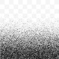 Grain gradient transparent background, black and white old noise grunge texture, light grainy backdrop effect clipart Royalty Free Stock Photo