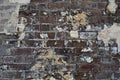 Grain Image of brick stone wall background in detail and texture patte Royalty Free Stock Photo