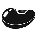 Grain kidney bean icon, simple style