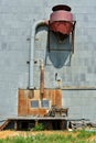 Grain loading platform with rusty chute