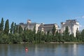 Grain mill on the right bank of the river main in frankfurt germany