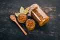 Grain Mustard. Spices On a white wooden background.