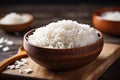 grain organic food healthy rice white meal vegetarian asian diet. Generative AI.