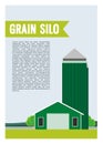 Grain silo and the barn