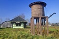 Grain silo in Erie Canal village, Rome, NY Royalty Free Stock Photo