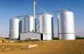 Grain silo on farm in Gilbrt,AZ Royalty Free Stock Photo