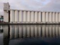 Grain Silos with reflection at Port Lincoln Royalty Free Stock Photo