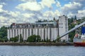 Grain Silos on Seattle Coast Royalty Free Stock Photo