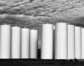 Grain Silos in Southeastern Washington under a cloudy sky