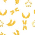 Grain of wheat pattern, cartoon style Royalty Free Stock Photo