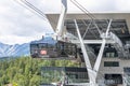 Grainau, Germany - Zugspitze cable car going upward to Top of Germany