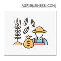 Grains farming color icon