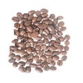 Grains of natural coffee in bulk