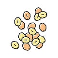grains oatmeal color icon vector illustration