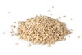 Grains of pearl barley on a white background Royalty Free Stock Photo