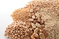 Grains on white background Royalty Free Stock Photo