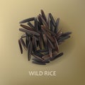 Grains of wild black rice