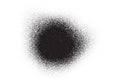 Grainy noise circle, black dots grain or dotwork halftone round gradient pattern, abstract vector. Dotwork circle with dots noise Royalty Free Stock Photo