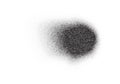 Grainy noise circle, black dots grainy halftone stain spot, vector dotwork gradient. Abstract grain noise circle with black grain Royalty Free Stock Photo