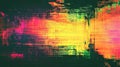 Grainy tv glitch effect with noise, grain, distortion. Glowing background, backdrop texture. Generative Ai