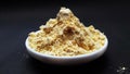 gram flour isolated on black background Royalty Free Stock Photo
