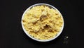 gram flour isolated on black background Royalty Free Stock Photo
