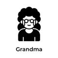 Grama avatar vector design, ready for premium use