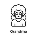 Grama avatar vector design, ready for premium use