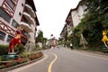 GRAMADO, BRAZIL - NOVEMBER 27, 2023: Cityscape of Gramado town on Christmas time, Rio Grande do Sul, Brazil