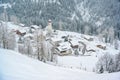 Gramais - Smallest Village of Austria in winter landscape scenery, Lechtal, Reutte