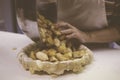 Gramma`s Apple Pie Ready to Bake, Low saturation Royalty Free Stock Photo