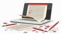 Professional Grammar Check and Text Errors Concept. Usage of Image Illustration