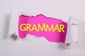 Grammar, Educational Linguistic Words Quotes Concept