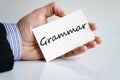 Grammar text concept Royalty Free Stock Photo