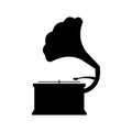 Gramophone black icon Royalty Free Stock Photo